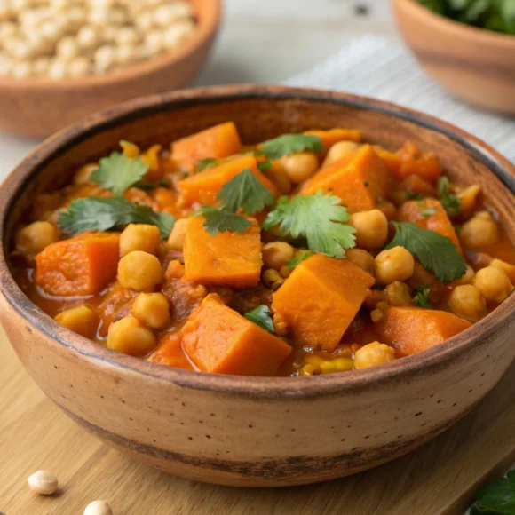 easy sweet potato chickpea curry