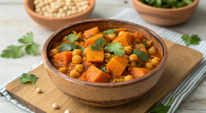 easy sweet potato chickpea curry