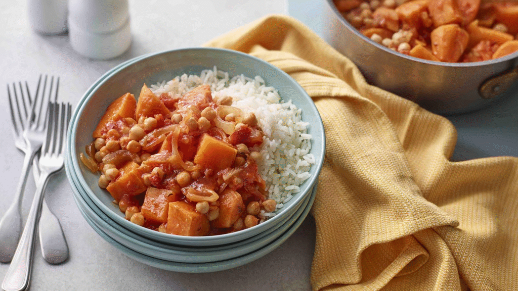 easy sweet potato chickpea curry