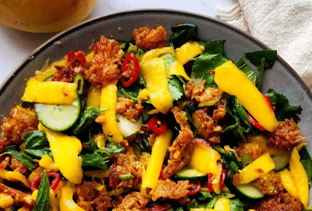 Spicy Mango Crispy Rice Salad