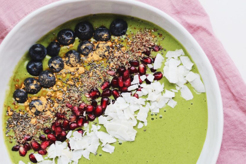 low carb matcha breakfast bowl