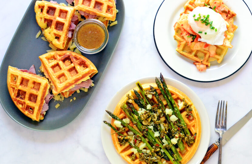 low carb savory waffles