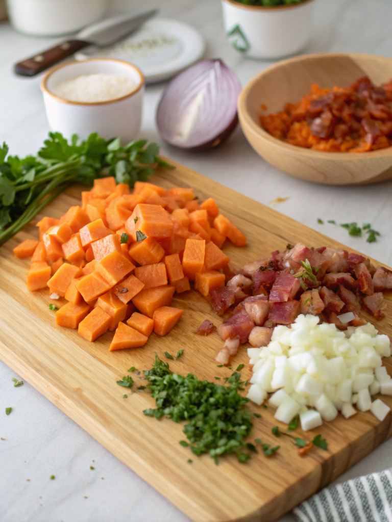 sweet potato breakfast hashingeredients