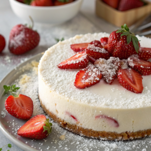 Easy Strawberry Cheesecake