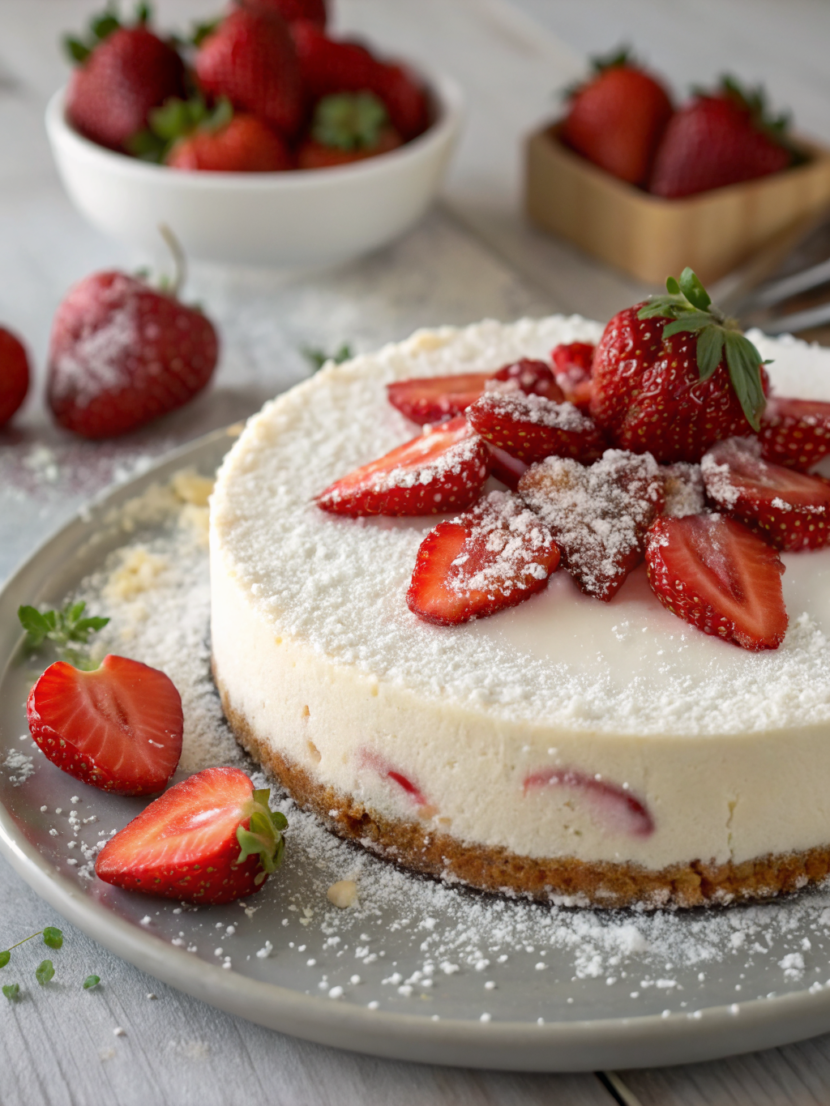 Easy Strawberry Cheesecake