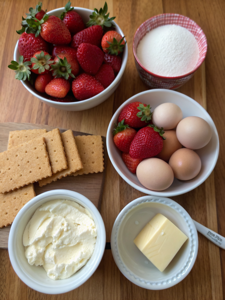 Easy Strawberry Cheesecakeingeredients