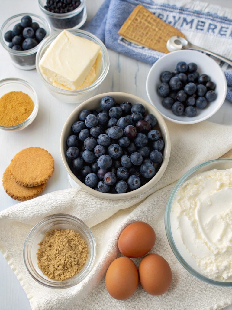 Ultimate Blueberry Cheesecakeingeredients
