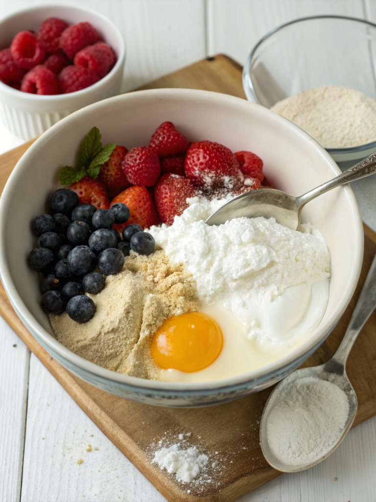 high-protein Greek yogurt pancakesingeredients