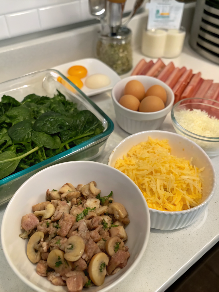 Make Ahead Keto Breakfast Casseroleingeredients