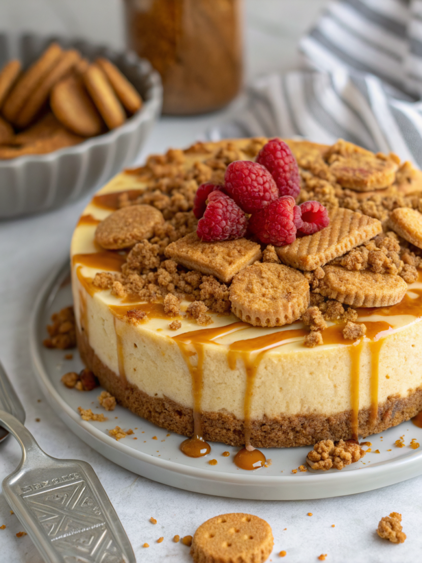 Easy Biscoff Cheesecake
